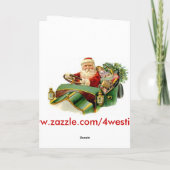 ヴィンテージチャイルド&ジャックラッセルメリークリスマス シーズンカード (裏面)