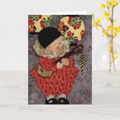 ヴィンテージチャイルド・ハーレクイン、ミュージシャン遊・バンジョー カード (黄色い花)