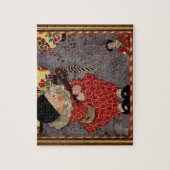 ヴィンテージチャイルド・ハーレクイン、ミュージシャン遊・バンジョー ジグソーパズル (縦)