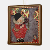 ヴィンテージチャイルド・ハーレクイン、ミュージシャン遊・バンジョー セラミックオーナメント (左)