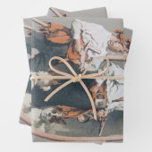 ヴィンテージチャイルド、ボーイ・パイレーツ、犬、鏡、海賊 ラッピングペーパーシート (インサイチュ)