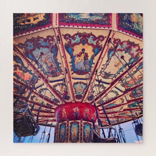 ヴィンテージチャススウィングフェアグラウンドライド ジグソーパズル (縦)