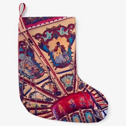 ヴィンテージチャススウィングフェアグラウンドライド スモールクリスマスストッキング (正面)