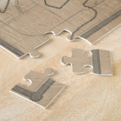 ヴィンテージチャタヌーガTNの地図(1885) ジグソーパズル (側面)