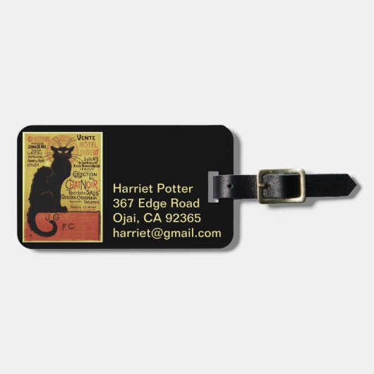 ヴィンテージチャットノワール、ヴェンテホテルドゥルートシュテインレン ラゲッジタグ (正面横)