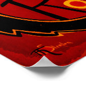 ヴィンテージチャットノワール – Black Cat Poster ポスター (角)