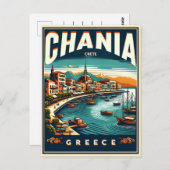 ヴィンテージチャニアシティクレタギリシャホリデイ ポストカード (正面/裏面)