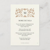 ヴィンテージチャプター結婚の挿入カード エンクロージャーカード (正面)