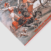 ヴィンテージチャリオットレース白黒馬デクページ 薄葉紙 (詳細)