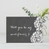 ヴィンテージチャルクボードアジメイド・オブ・オーナー（花嫁付き添い人） 招待状 (スタンド正面)