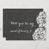 ヴィンテージチャルクボードアジメイド・オブ・オーナー（花嫁付き添い人） 招待状 (正面/裏面)