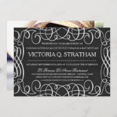 ヴィンテージチャルクボードバルミツワー招待状 招待状 (正面/裏面)