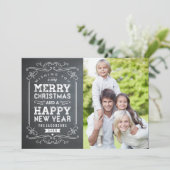 ヴィンテージチャルクボードホリデーフォトカード シーズンカード (スタンド正面)