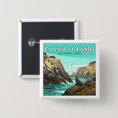 ヴィンテージチャンネル諸島国立公園 缶バッジ (正面&裏面)
