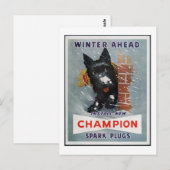 ヴィンテージチャンピオンスパークプラグAd ポストカード (正面/裏面)