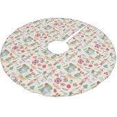 ヴィンテージチャーストマかわいいくるみ割りクッキー ブラッシュドポリエステルツリースカート (アングル)