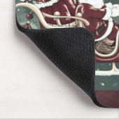 ヴィンテージチャーストマスサンタクロースそりの装飾 マウスパッド (コーナー)