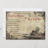 ヴィンテージチャーチレッドヴィンテージウェディング招待状 招待状 (正面)