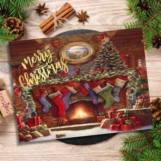 ヴィンテージチャームでホールをデッキ シーズンポストカード