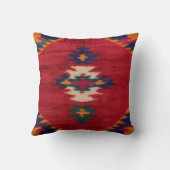 ヴィンテージチャームとレッドキリムトルコのラグ枕 クッション (裏面)