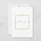 ヴィンテージチャームウェディングRSVPカード (正面)