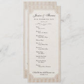 ヴィンテージチャームカスタムクリーム結婚式 プログラム (正面/裏面)