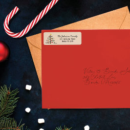 ヴィンテージチャームクリスマスツリー差出人住所 ラベル