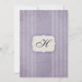 ヴィンテージチャーム薄紫モノグラム結婚式招待状 招待状 (裏面)