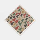 ヴィンテージチャーム:クリスマスツリーパターン スタンダードランチョンナプキン (角)