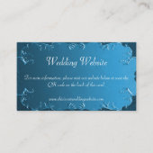 ヴィンテージチャーム:ティール（緑がかった色）結婚のWebサイトカード エンクロージャーカード (正面)