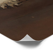 ヴィンテージチャーム=犬に囲まれた若い女性 ポスター (角)