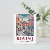 ヴィンテージチャーム:Rovinjポストカードの旧塔 ポストカード (スタンド正面)