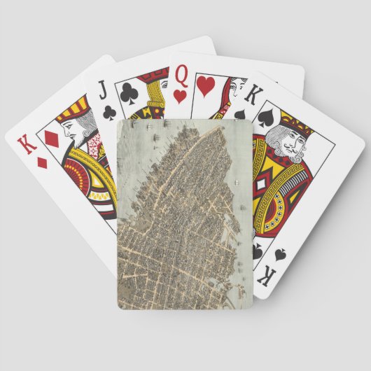 ヴィンテージチャールストンの絵図(1872) トランプ (裏面)