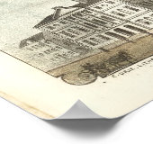 ヴィンテージチャールストンの絵図(1872) ポスター (角)