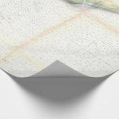 ヴィンテージチャールストン・ハーバーSCの地図(1866) ラッピングペーパー (コーナー)