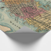ヴィンテージチャールストンSC内戦地図（1865年） ラッピングペーパー (コーナー)