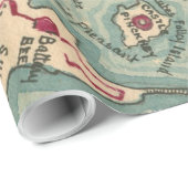 ヴィンテージチャールストンSC内戦地図（1865年） ラッピングペーパー (ロールコーナー)