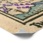 ヴィンテージチャールストンSC南北戦争マップ(1865) ポスター (角)