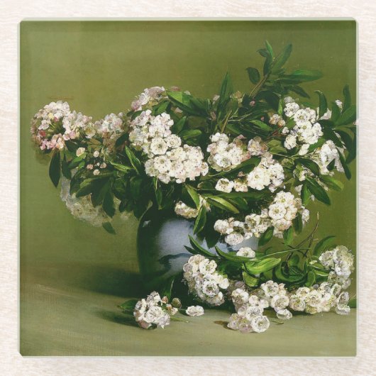 ヴィンテージチャールズイーサンポーター山ローレル ガラスコースター (正面)