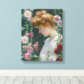 ヴィンテージチャールズコートニーカーランロータスリリーカンヴァ キャンバスプリント (インサイチュ (ウッドフロア))