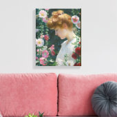 ヴィンテージチャールズコートニーカーランロータスリリーカンヴァ キャンバスプリント (インサイチュ (リビング))