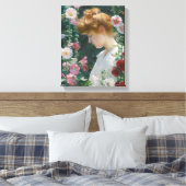 ヴィンテージチャールズコートニーカーランロータスリリーカンヴァ キャンバスプリント (インサイチュ (寝室))