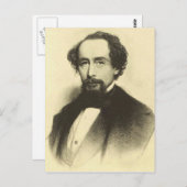 ヴィンテージチャールズディケンズポートレート ポストカード (正面/裏面)