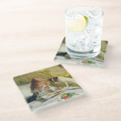 ヴィンテージチャールズバートン理容師サスペンス ガラスコースター (アングル)