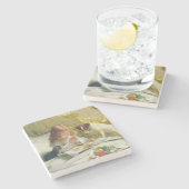 ヴィンテージチャールズバートン理容師サスペンス ストーンコースター (横)