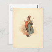 ヴィンテージチャールズ・ディケンズ・オリバー・ツイストブンブンいう音氏 ポストカード (正面/裏面)