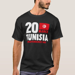 ヴィンテージチュニジア国旗と愛国心のあるチュニジア独立国 Tシャツ
