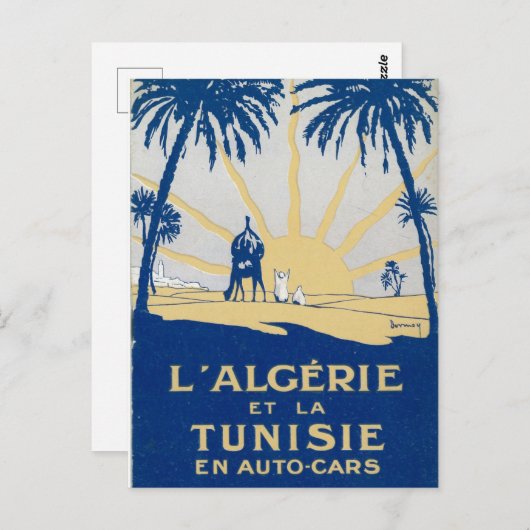 ヴィンテージチュニージ旅行はがき ポストカード (正面/裏面)
