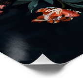 ヴィンテージチューリカラフルップ絵画のデコパージュ ポスター (コーナー)