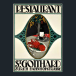 ヴィンテージチューリッヒ広告レストランズアールデコ ポスター<br><div class="desc">1889年にチューリッヒで創業した5階建ての高級ホテルエレガントSt-Gotthardのレストランで、1913年のオットー・バンベルガーによる非常に珍しいアールデコポスター。この製品(小さいサイズから最大サイズ)は、出版物、広告またはヴィンテージプリントから再生される。イメージは必要に応じてクリーニング、デジタル拡張、復元された。ダイニングルームやエリアの壁の装飾に最適それをフレームし、これはバー、カフェ、レストラン、ホームシアター、オフィスやデンで美しいレトロなスタイルルームの装飾を作る。</div>